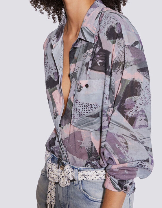 CIELO VINTAGE PRINTED TIE WAIST TUNIC